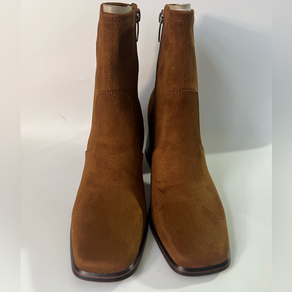 Marc Fisher Rodana Medium Brown Suede Ankle Boots 6 - Picture 2 of 9